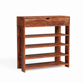 Maria Solid Sheesham Wood Shoe Rack (Natural Finish)
